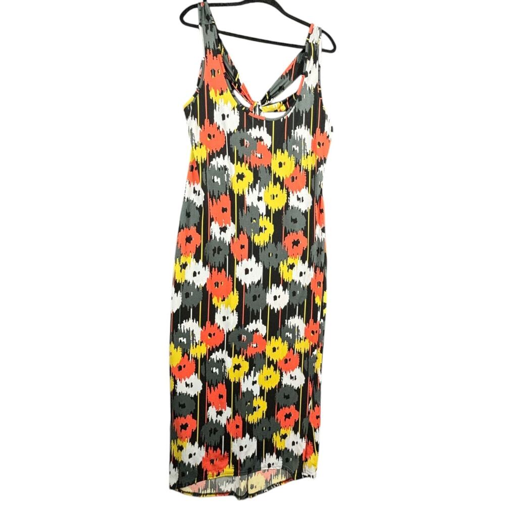 Coogi Maxi Dress Womens 2XL Floral Summer Beach Scoop Neck Sleeveless Multicolor